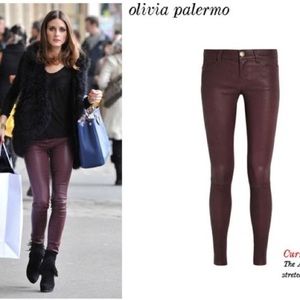 CURRENT/ELLIOTT The Zip Stiletto Fig Lamb Leather